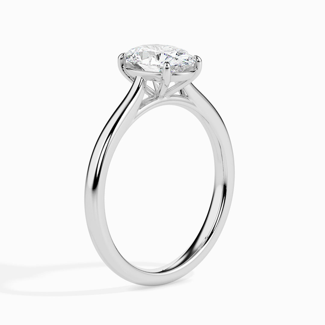 1ct Oval F- VS Lab Grown Diamond Solitaire Engagement Ring