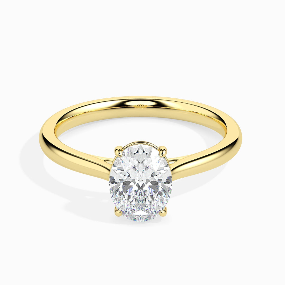 1ct Oval F- VS Lab Grown Diamond Solitaire Engagement Ring
