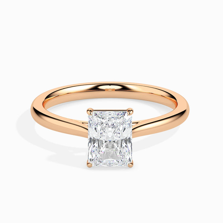 1ct Radiant Cut F- VS Lab Grown Diamond Solitaire Engagement Ring