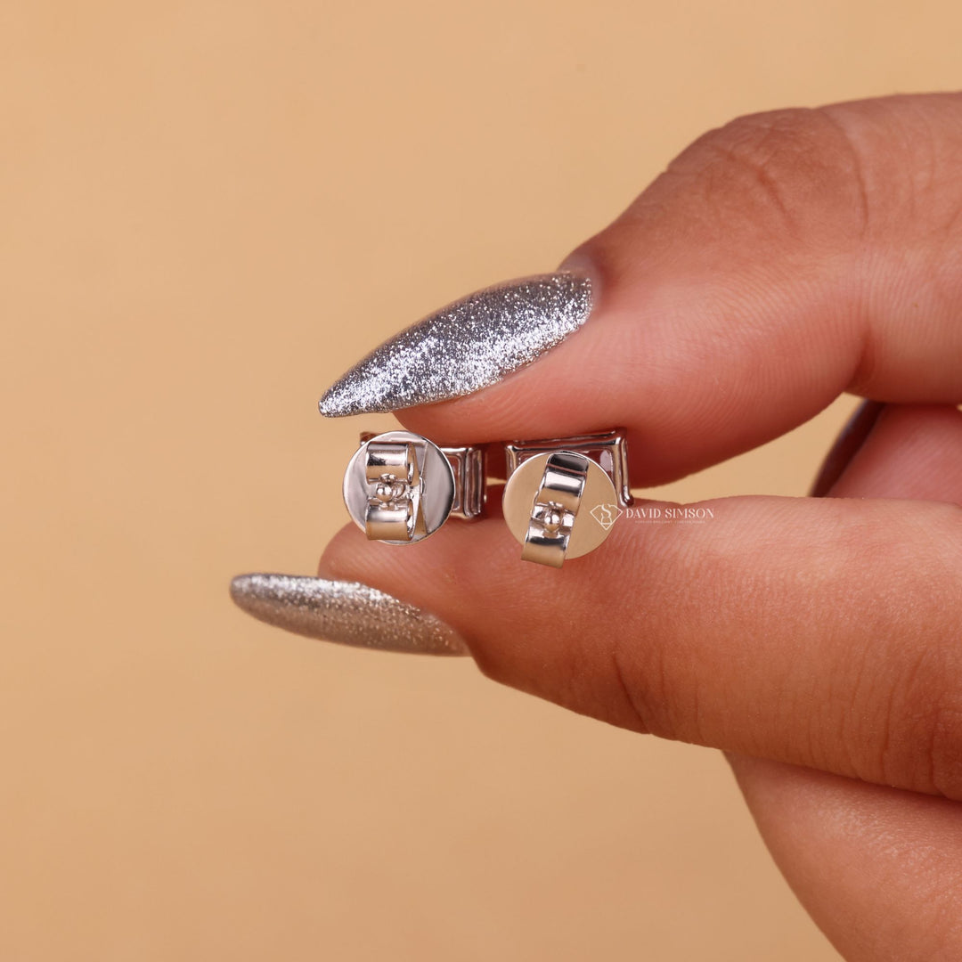 Radiant Shape Studs, Minimalist Diamond Jewelry, Conflict Free Diamonds, Anniversary Gift for Her, 1ct Diamond Studs, 2ct Diamond Studs, 4 Prong Diamond Studs, Ethical Diamond Jewelry,