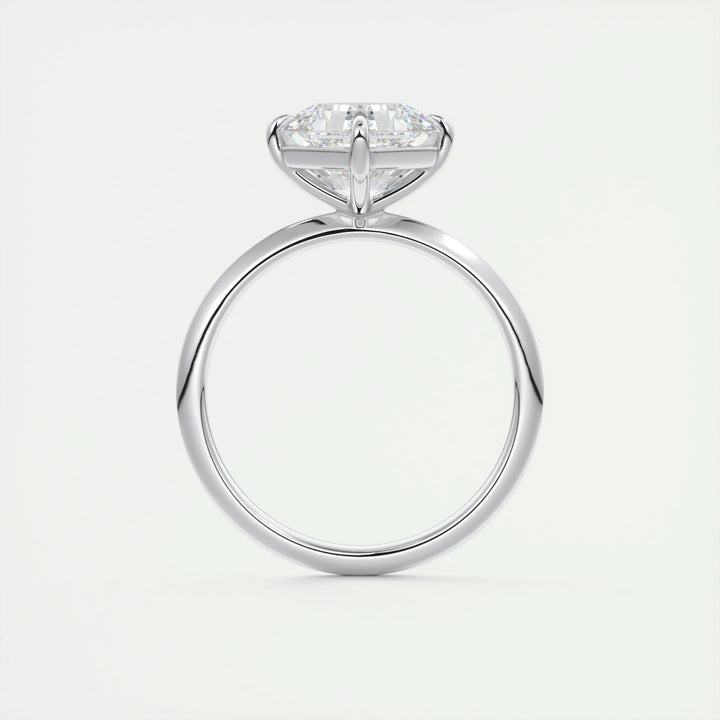 2.03CT Asscher Cut Solitaire Moissanite Diamond Engagement Ring
