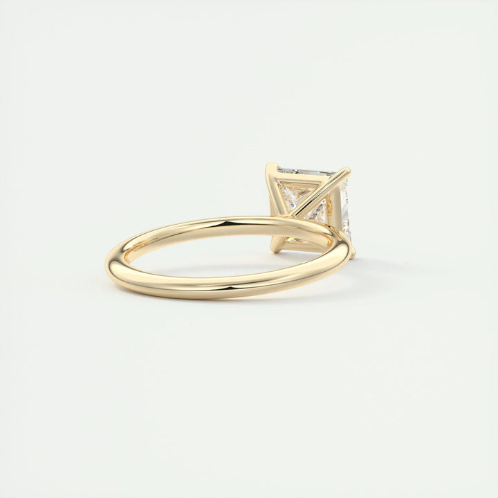 2.08CT Princess Cut Solitaire Diamond Moissanite Engagement Ring
