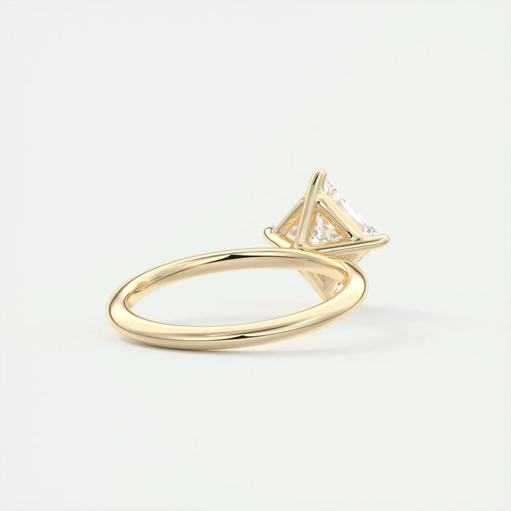 2.08CT Princess Cut Solitaire Moissanite Diamond Engagement Ring