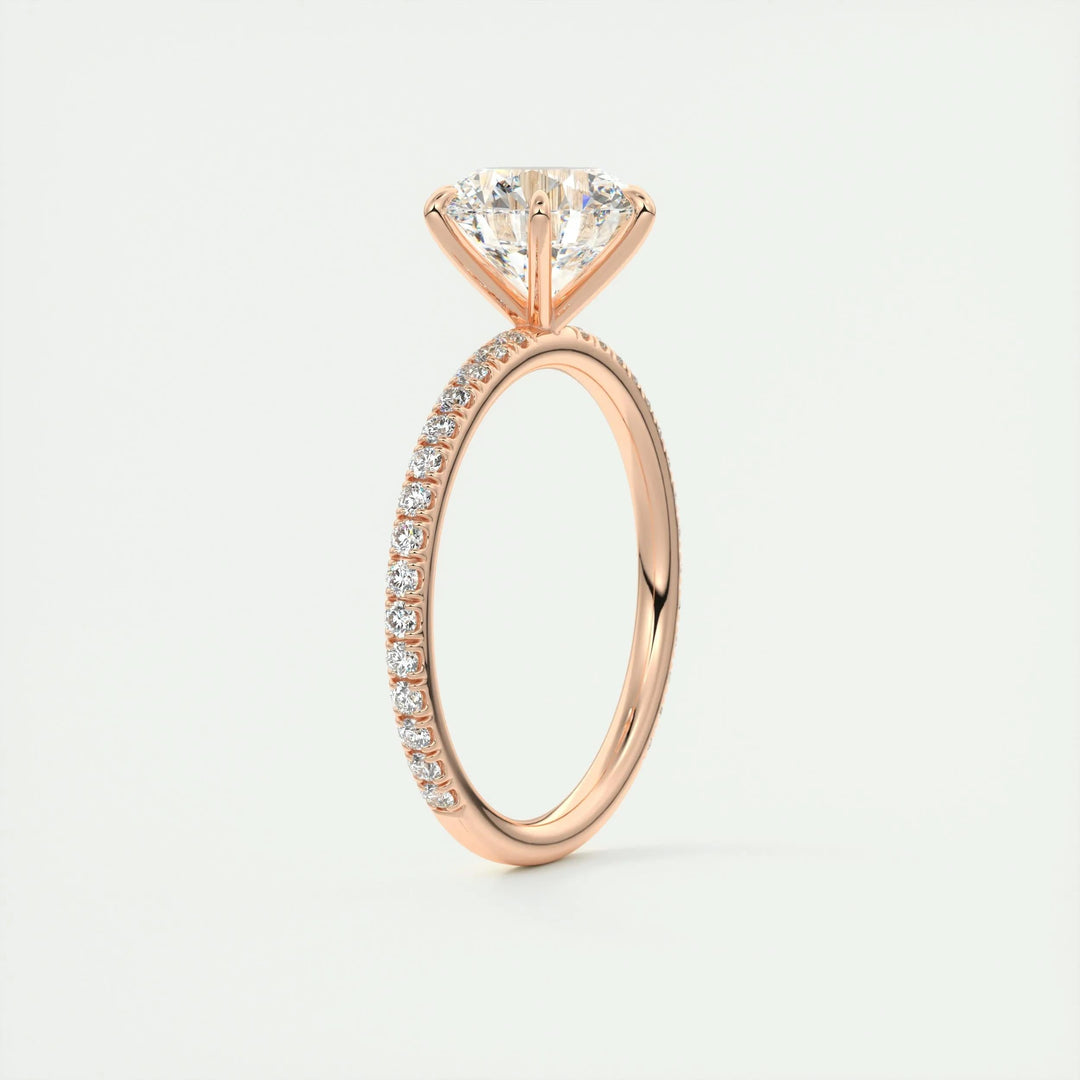 2.0CT Round Cut Solitaire Diamond Moissanite Engagement Ring