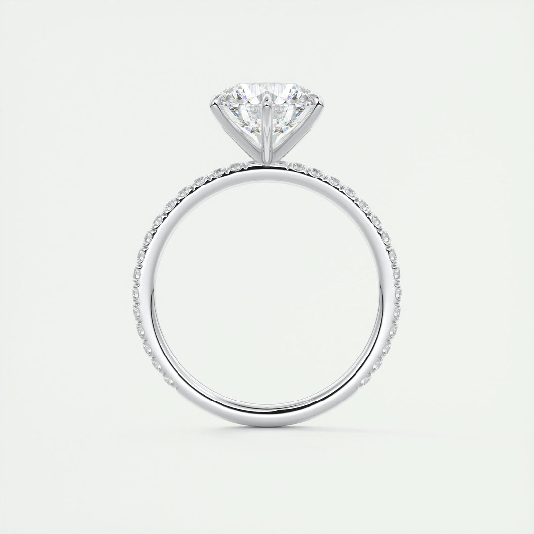 2.0CT Round Cut Solitaire Diamond Moissanite Engagement Ring