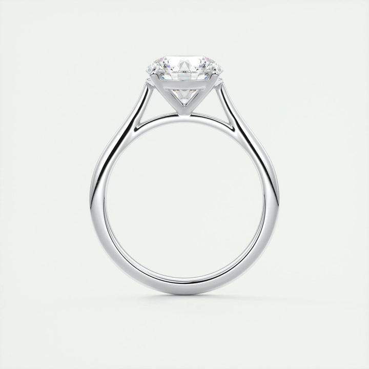 2.0CT Round Cut Solitaire Moissanite Diamond Engagement Ring