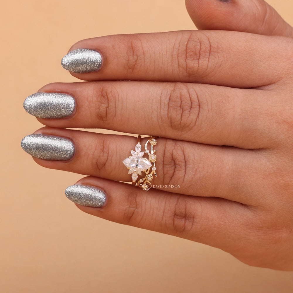 2.0CT Marquise Diamond
Leaf Inspired Engagement Ring
Organic Branch Wedding Ring
Marquise Cut Cluster Ring
Nature Inspired Jewelry
