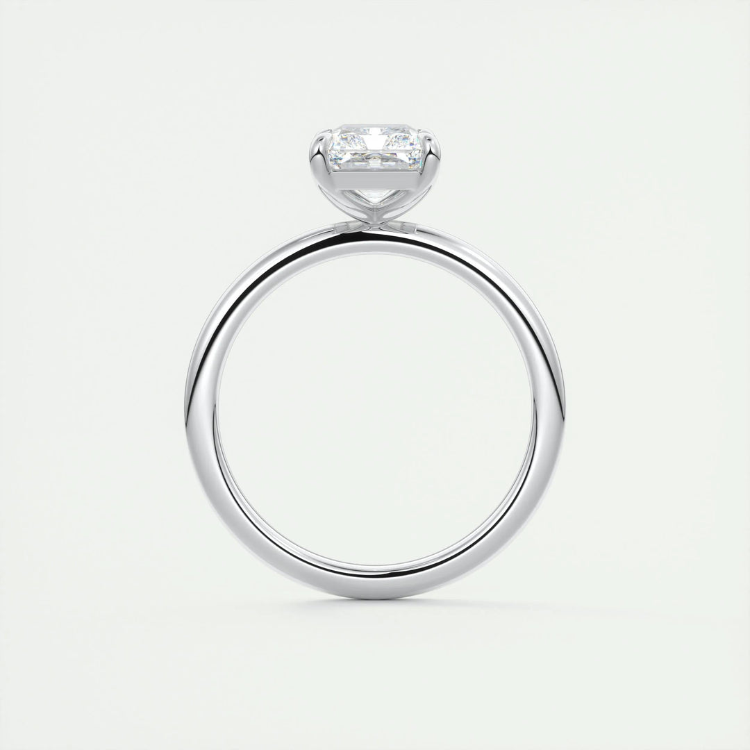 2.10CT Radiant Cut Solitaire Moissanite Diamond Engagement Ring