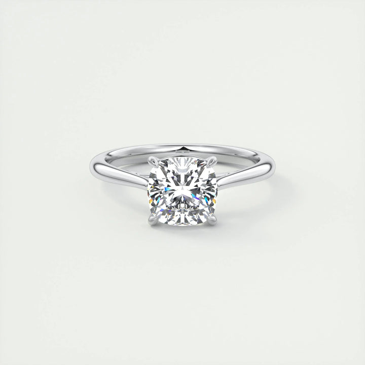 2.15CT Cushion Cut Solitaire Moissanite Diamond Engagement Ring