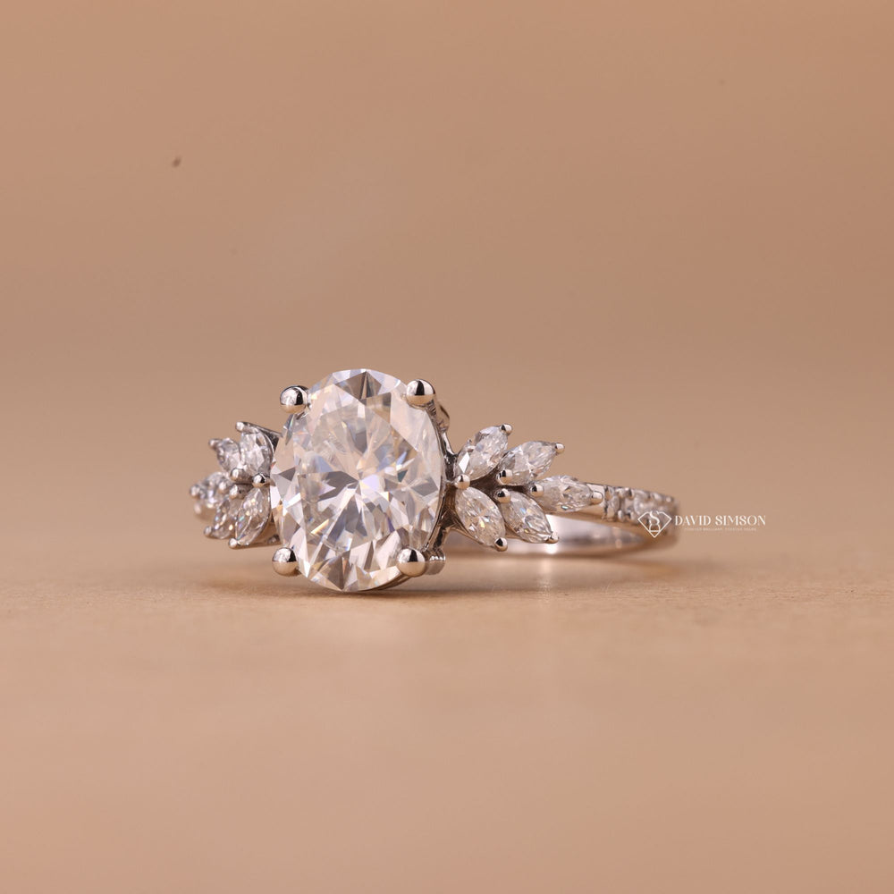 Oval Cut Moissanite Ring
1.50CT Moissanite Solitaire
2.50CT Cluster Diamond
