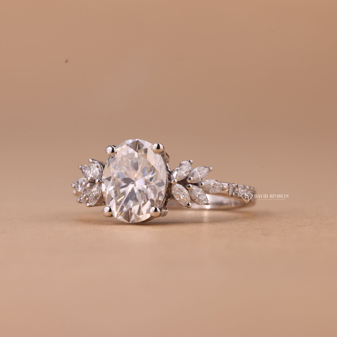 Oval Cut Moissanite Ring
1.50CT Moissanite Solitaire
2.50CT Cluster Diamond
