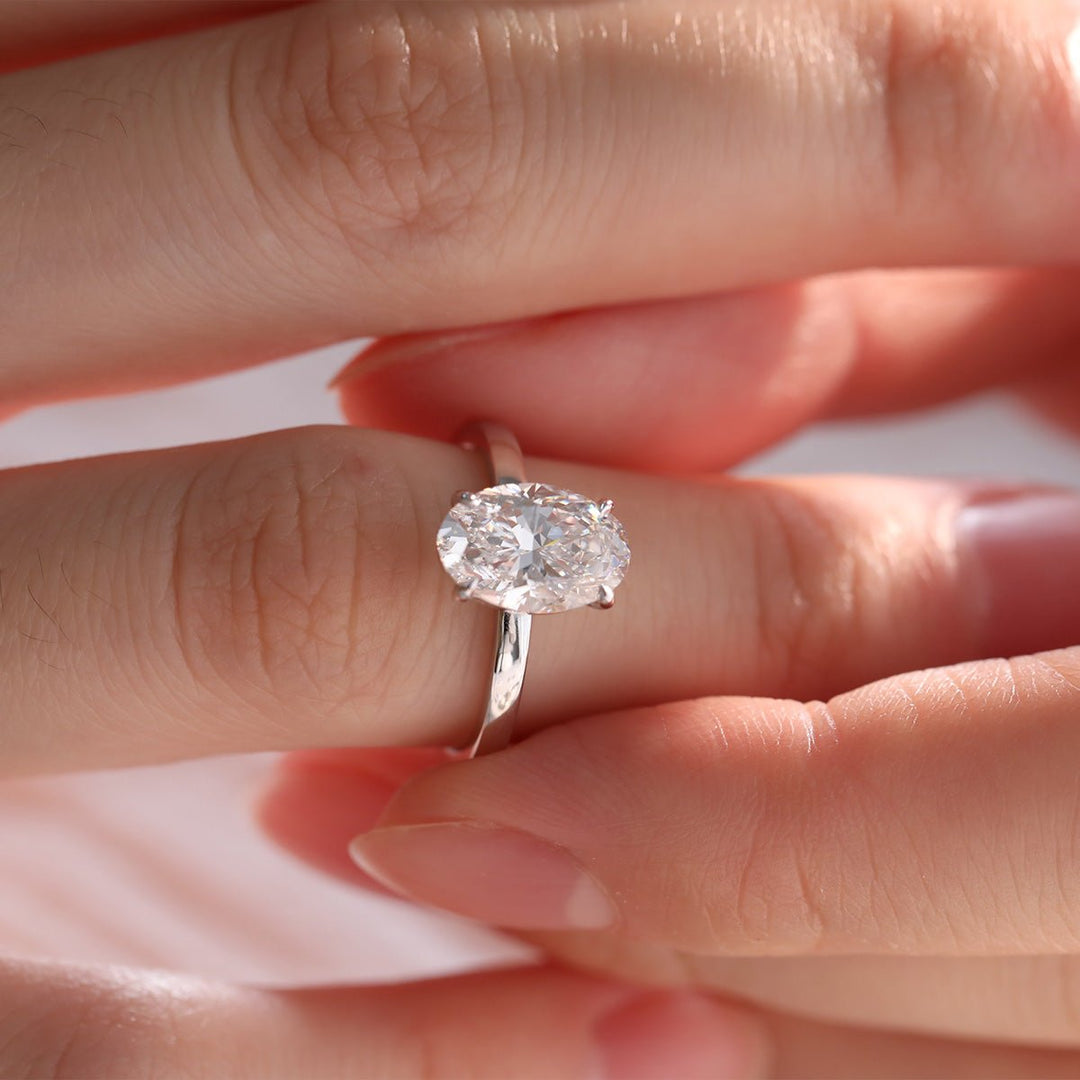 Best Oval Moissanite Solitaire3 Carat Oval Moissanite PriceLab Created Oval Moissanite Ring