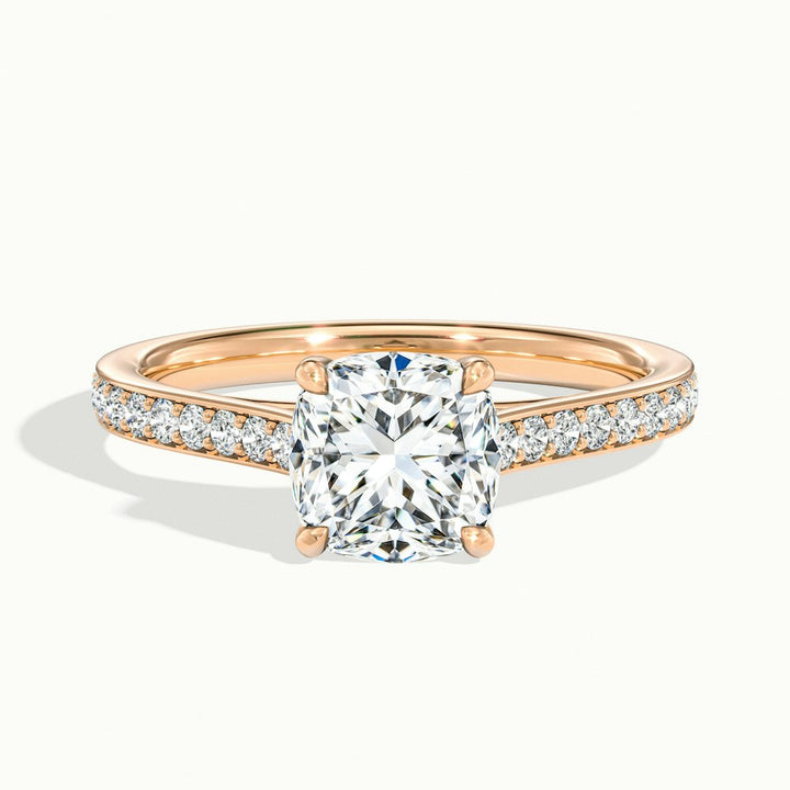 1.50CT Round Cut Moissanite Channel Set Diamond Engagement Ring