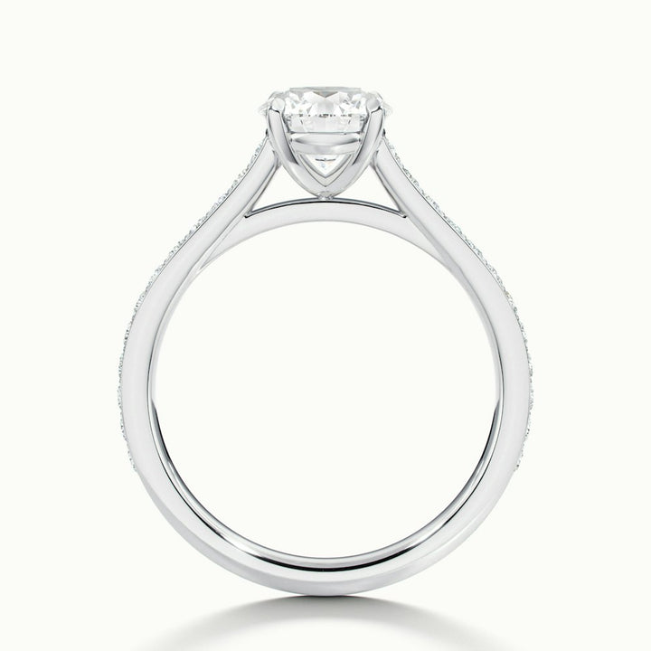 1.50CT Round Cut Channel Set Diamond Moissanite Engagement Ring