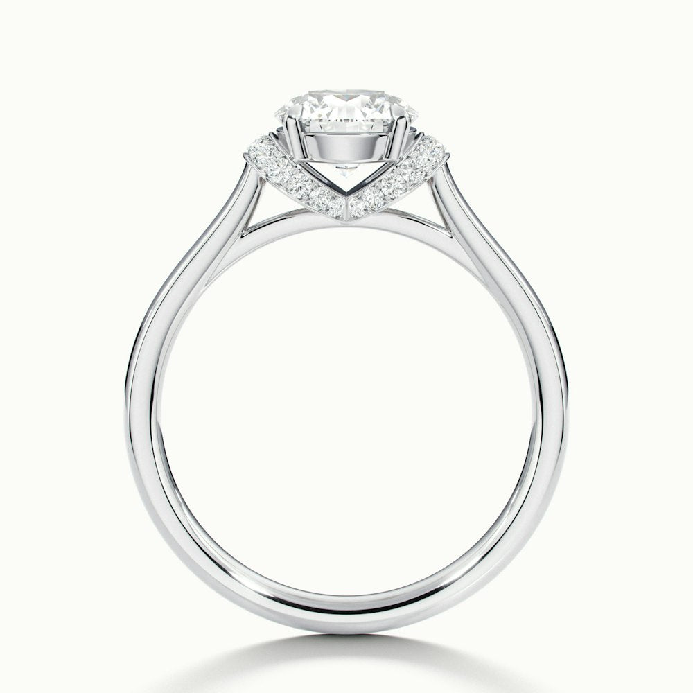 1.0CT Round Cut Diamond Unique Moissanite Engagement Ring