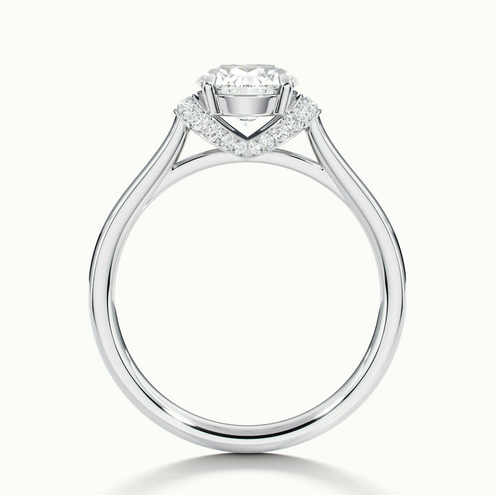 1.0CT Round Cut Diamond Unique Moissanite Engagement Ring