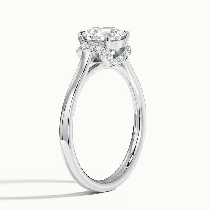 1.0CT Round Cut Diamond Unique Moissanite Engagement Ring