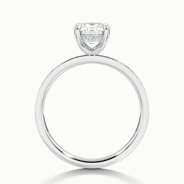 2.0CT Round Cut Channel Set Pave Moissanite Diamond Engagement Ring