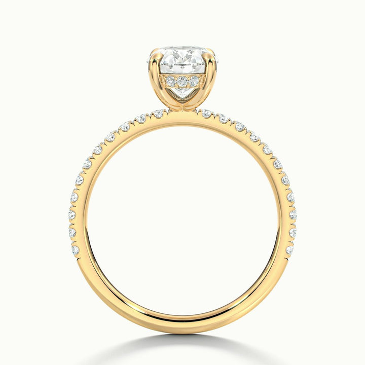 1.50CT Oval Cut Hidden Halo Diamond Moissanite Engagement Ring