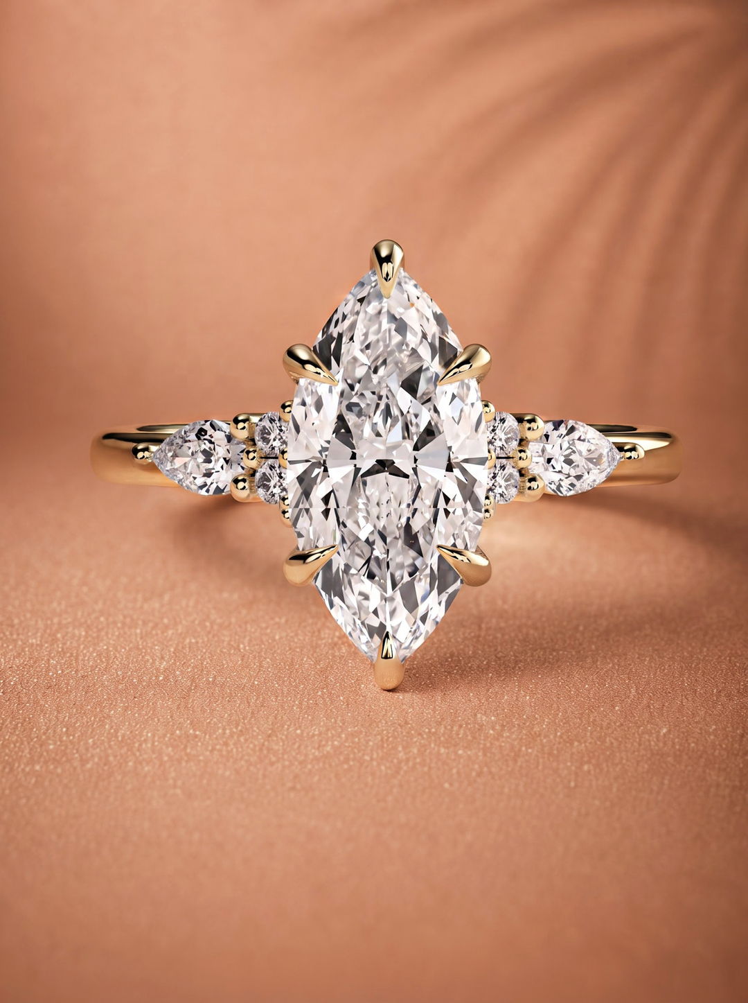 2.0CT to 3.0CT Marquise Lab Grown Diamond Seven Stone Engagement Ring