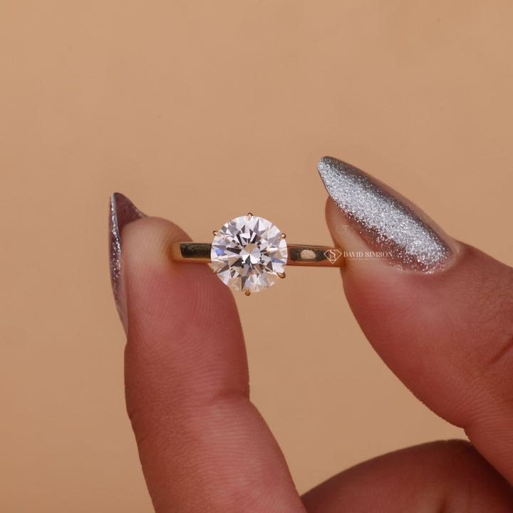 2CT Round Moissanite
3CT Round Moissanite
Cathedral Engagement Ring
Round Cut Moissanite Ring