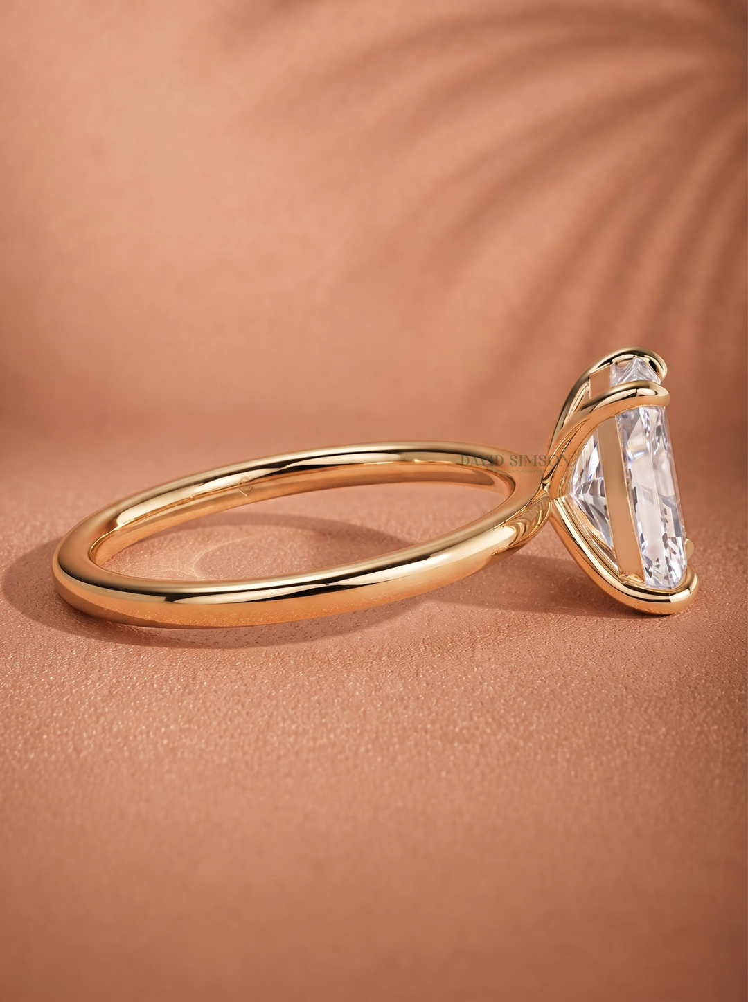 2.0CT-3.0CT Radiant Lab Grown Diamond Solitaire Engagement Ring