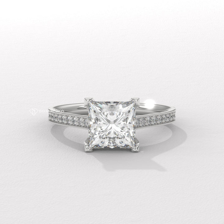 Princess customized engagement ring, Princess made-to-order engagement ring, Princess personalized engagement ring, Princess exclusive engagement ring, P