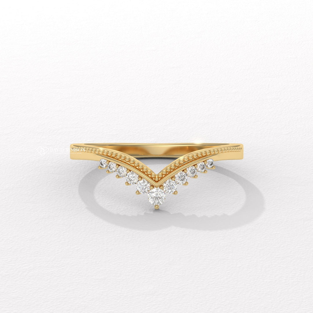 Milgrain Wedding Band
Curved Wedding Band
Vintage Wedding Band