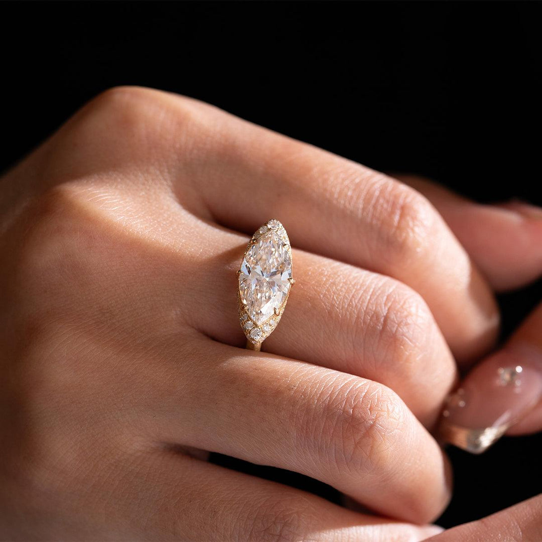 2 carat marquise, 3 carat marquise, East-West marquise ring, marquise cut diamond, horizontal marquise ring, cathedral engagement ring,