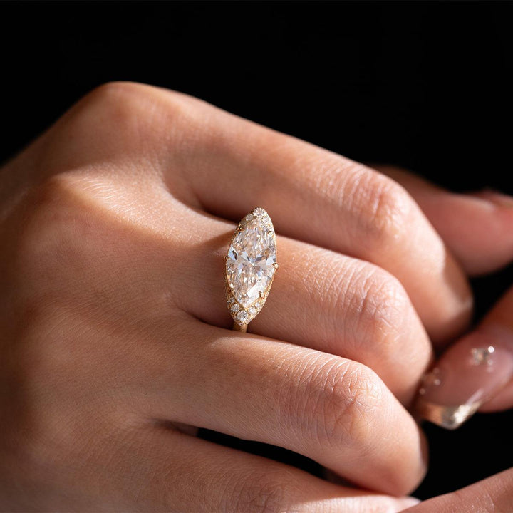 2 carat marquise, 3 carat marquise, East-West marquise ring, marquise cut diamond, horizontal marquise ring, cathedral engagement ring,
