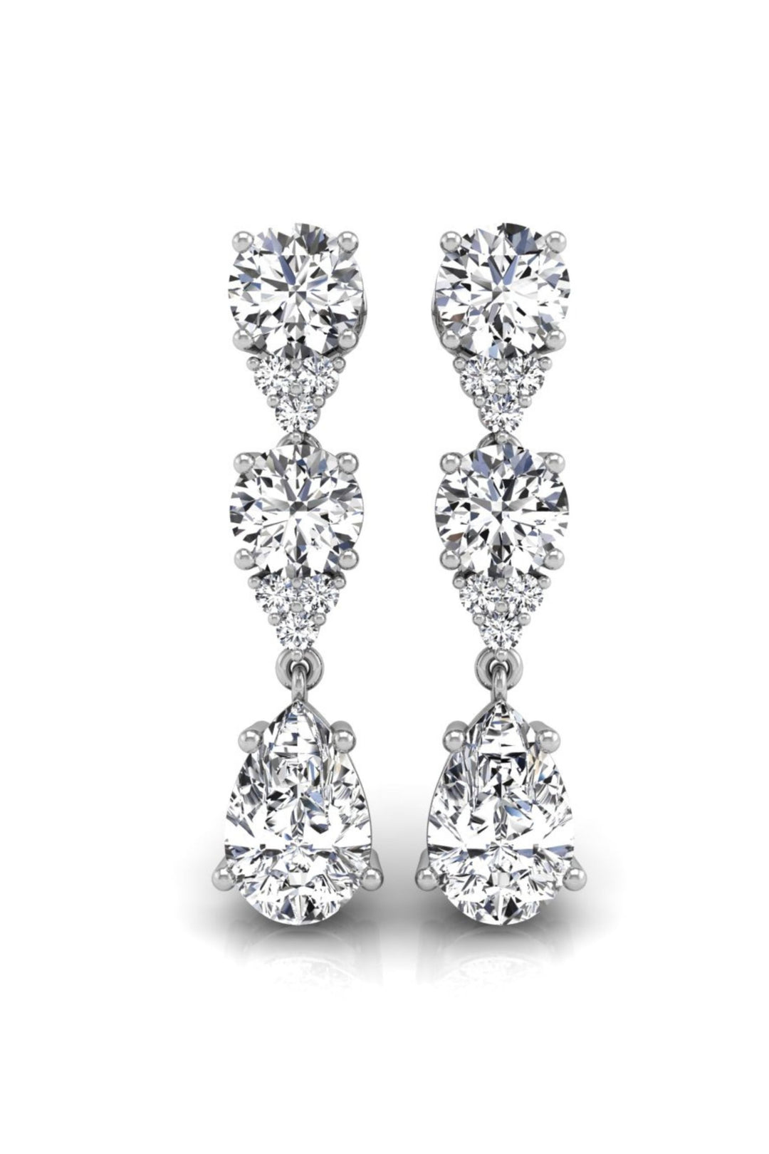 Pear Drop Diamond Moissanite Earrings for Women