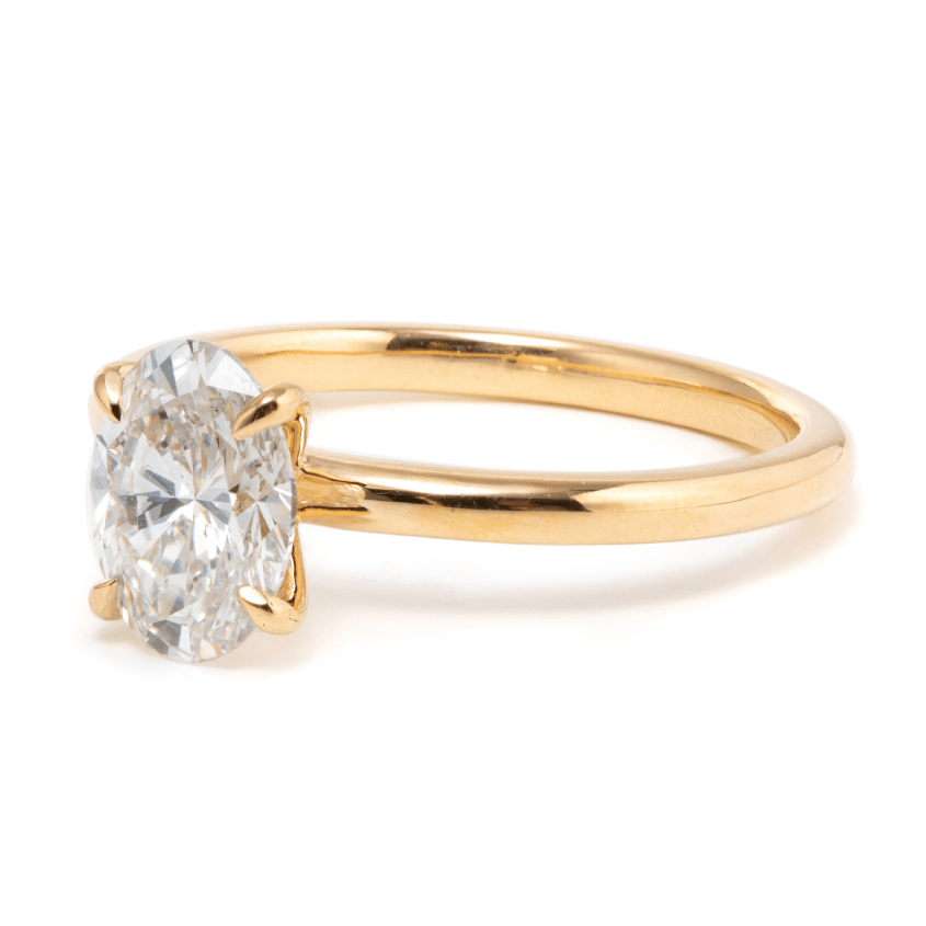 Elongated Oval Diamond Engagement RingMinimalist Oval Diamond Solitaire1.5 - 2.5 Carat Oval Diamond Comparison