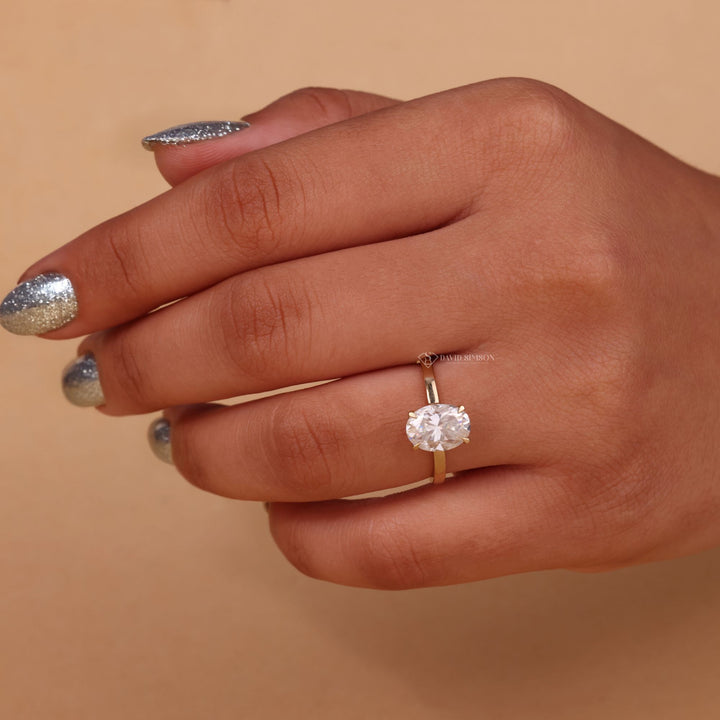 3.0CT Moissanite Solitaire
Oval Cut Engagement Ring
Moissanite Solitaire Ring
2 Carat Oval Moissanite
3 Carat Solitaire Ring
