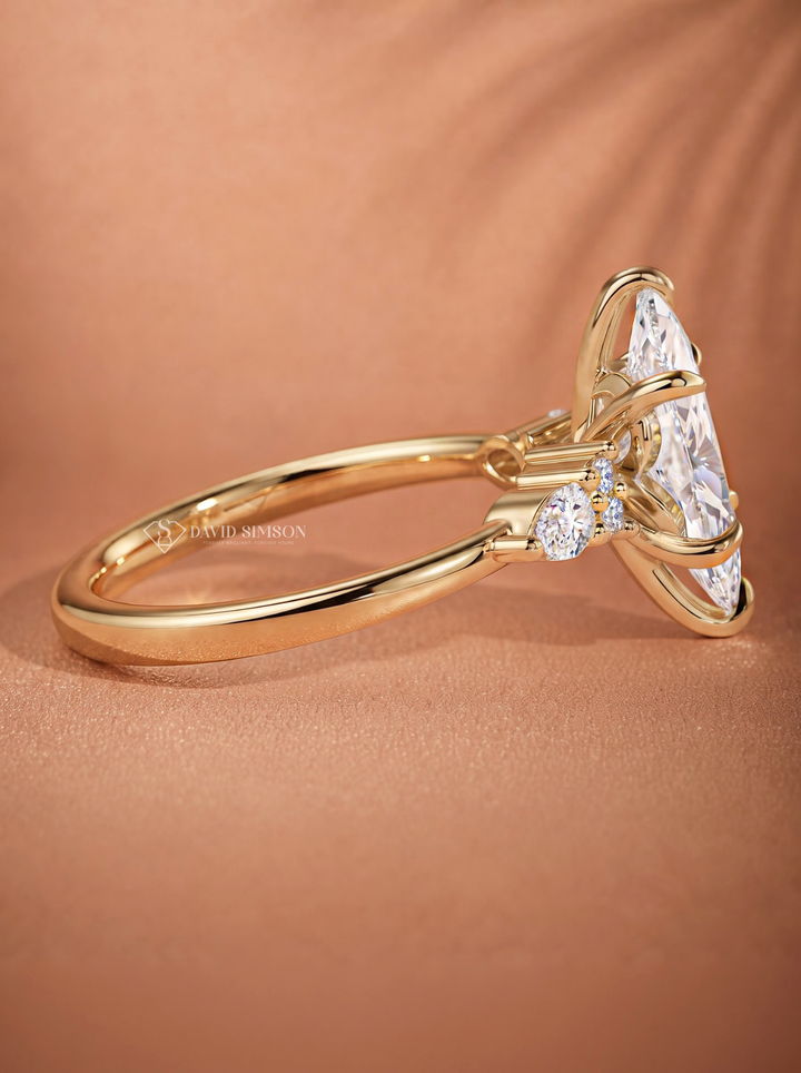 2.0CT to 3.0CT Marquise Lab Grown Diamond Seven Stone Engagement Ring