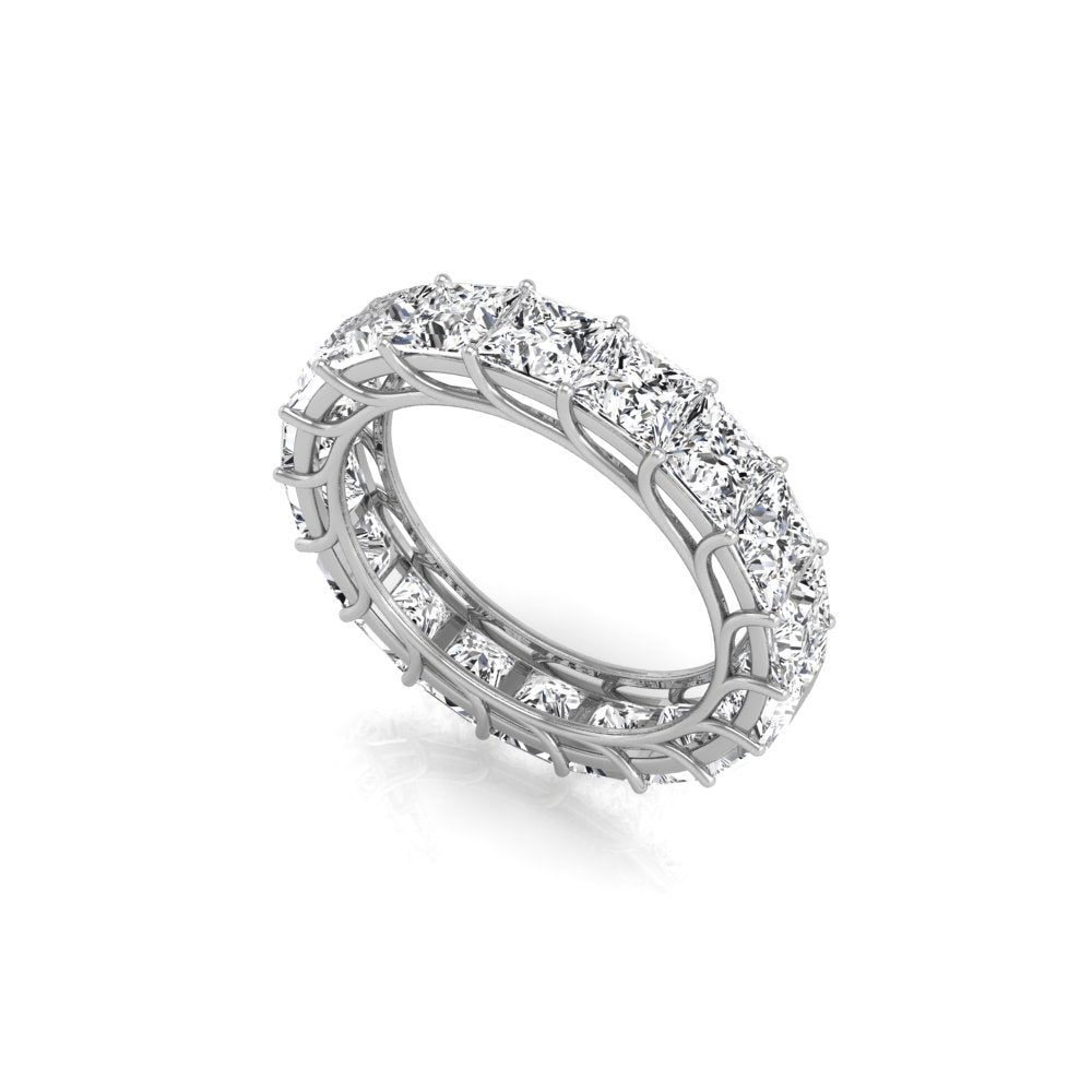 Princess Cut Moissanite Eternity Diamond Wedding Band