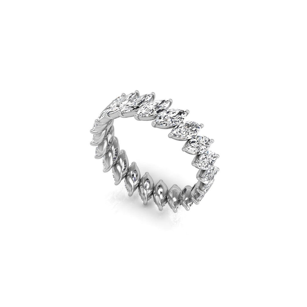 Marquise Cut Moissanite Diamond Full Eternity Wedding Band