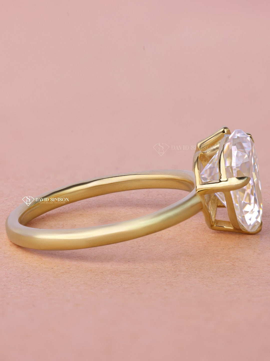 Pear Cut Moissanite Diamond Toi et Moi Engagement Ring for Her