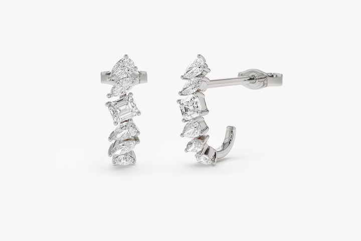 Diamond Shapes Unique Statement Stud Earrings for Women
