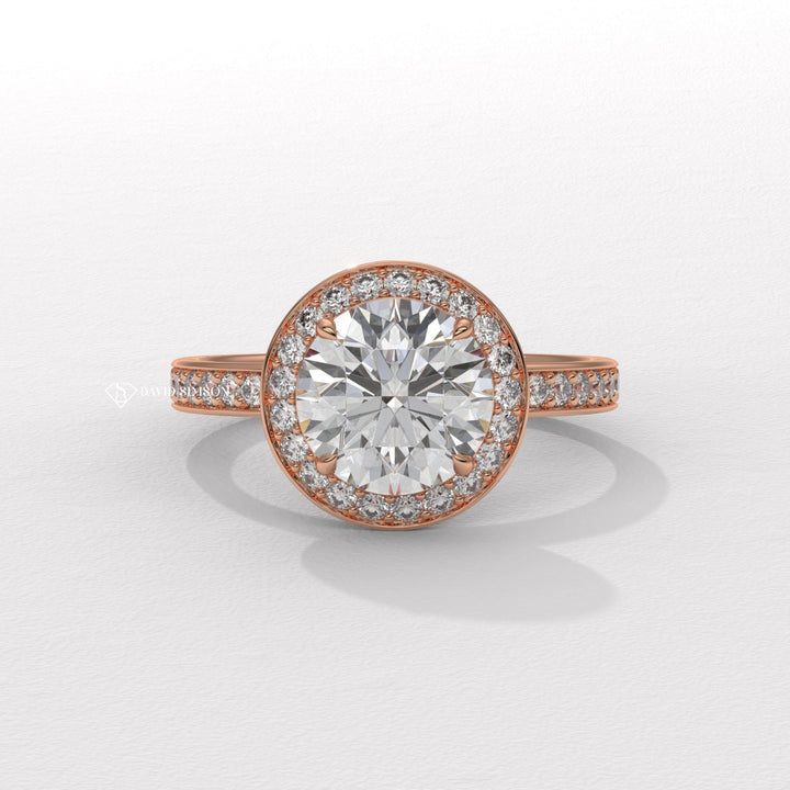  Round fashionable engagement ring, Round ethical engagement ring, Round sustainable engagement ring, Round conflict-free engagement ring, 