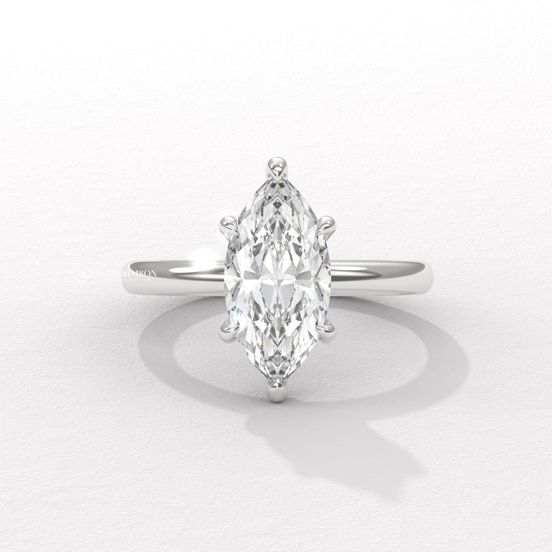 1.50CT-2.50CT Marquise Moissanite Hidden Halo Diomond Engagement Ring