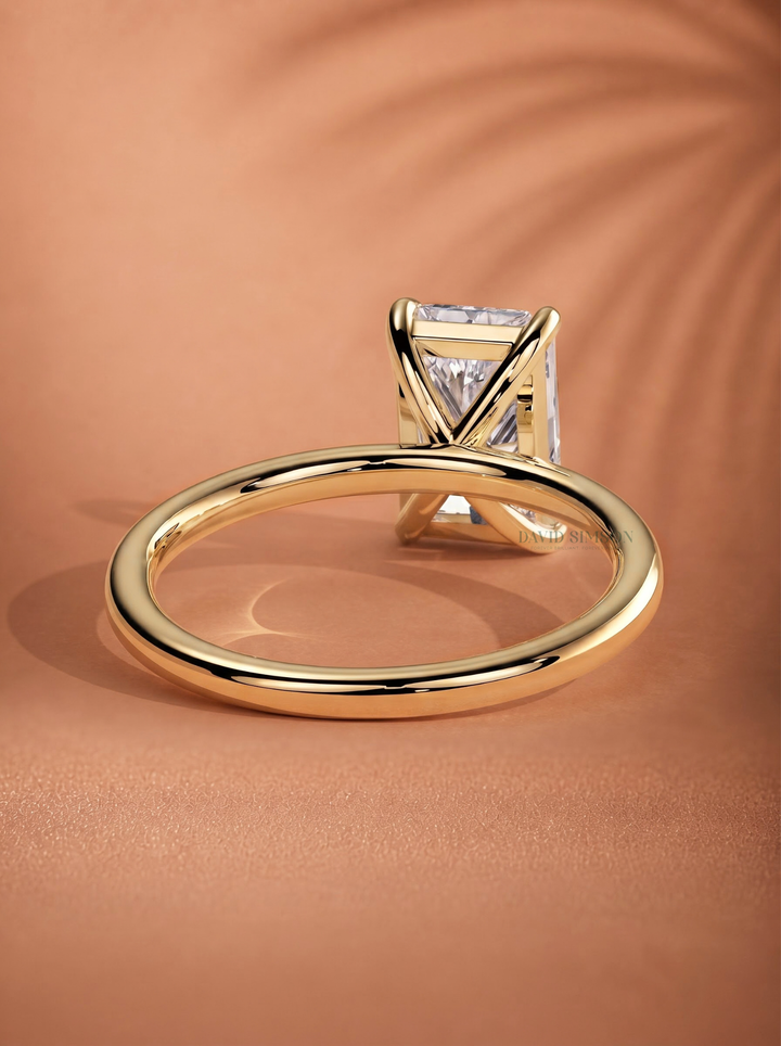 2.0CT-3.0CT Radiant Lab Grown Diamond Solitaire Engagement Ring