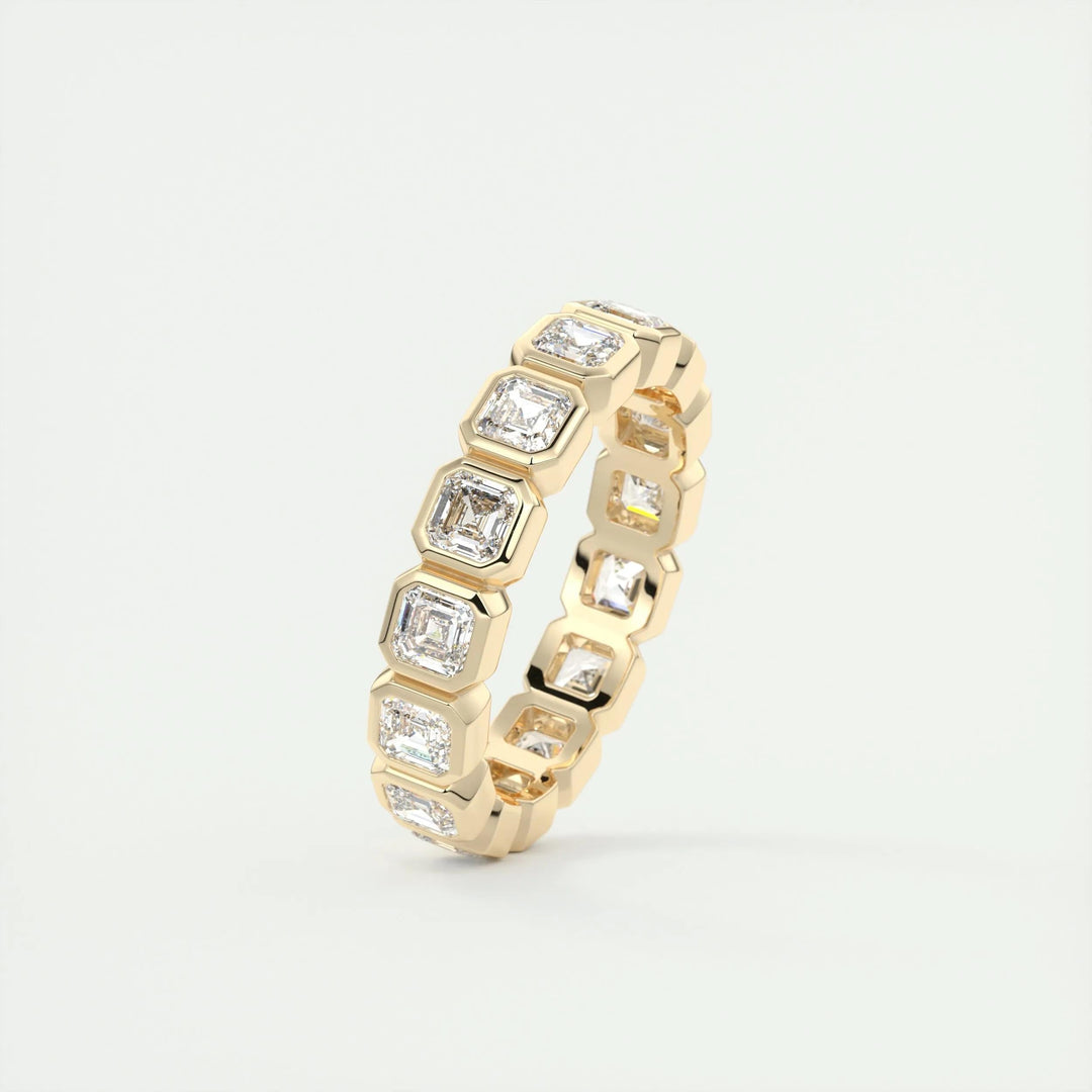 asscher-cut-full-bezel-moissanite-bridal-wedding-band