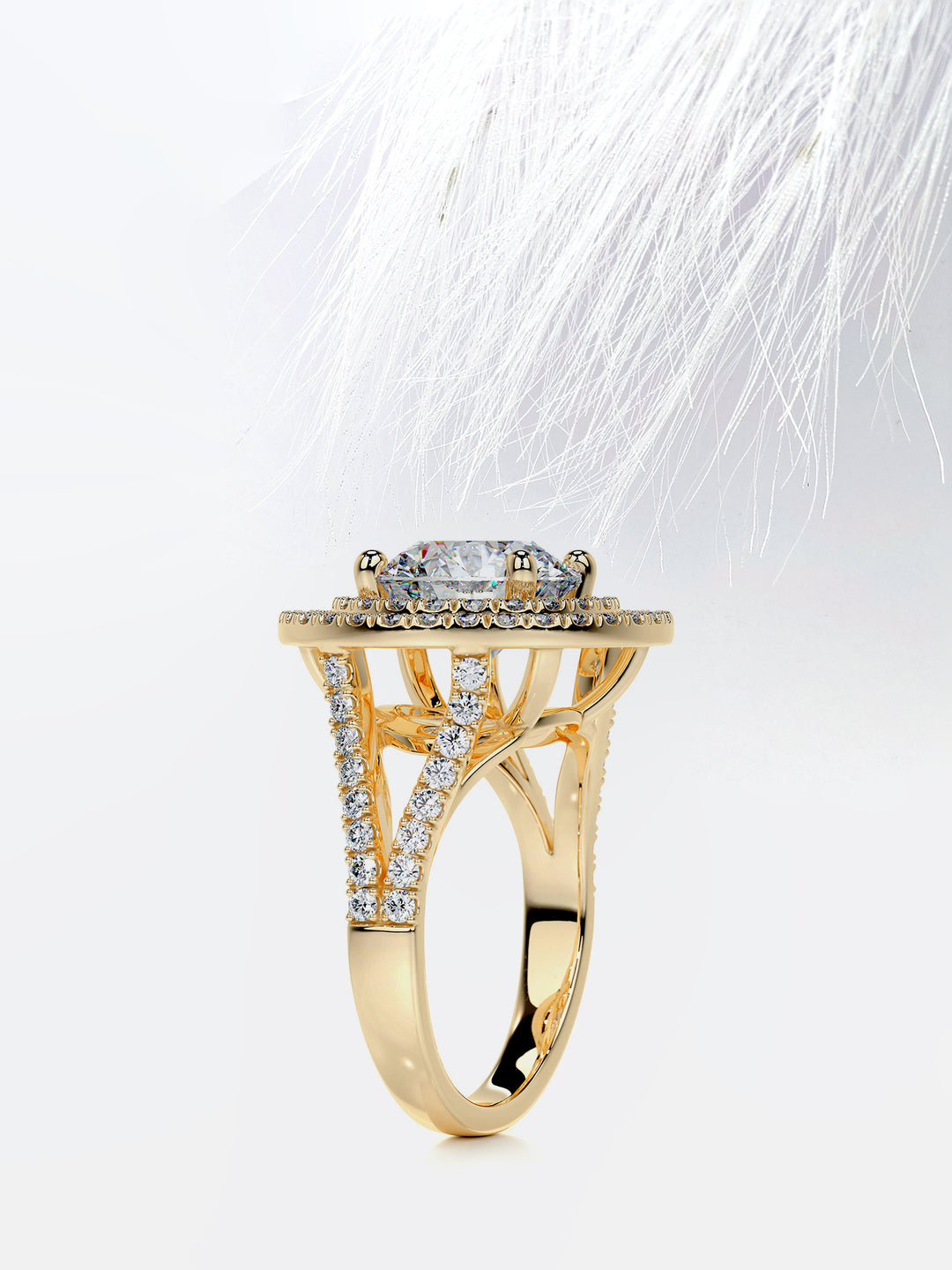 4.0CT Antique Round Diamond Natalie Portman Engagement Ring