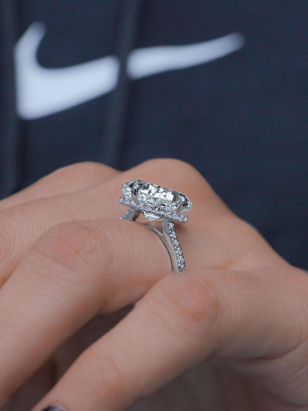 11.0CT Cushion Cut Hidden Halo Diamond Kim Kardashian Engagement Ring DAVID SIMSON 11.0CT Cushion Cut Hidden Halo Diamond Kim Kardashian Engagement Ring DAVID SIMSON