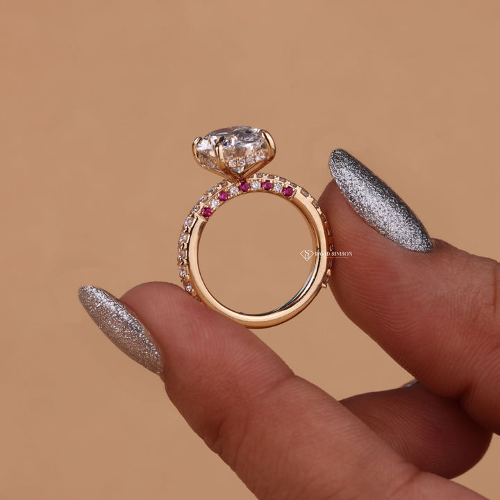 val Moissanite Ring
Hidden Halo Moissanite

