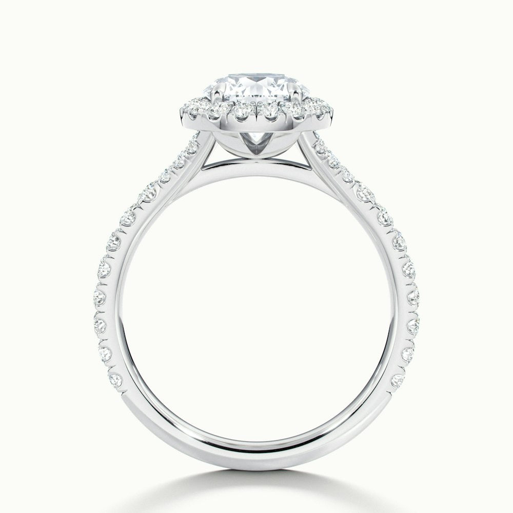 1.0CT Round Cut Diamond Split Shank Moissanite Engagement Ring