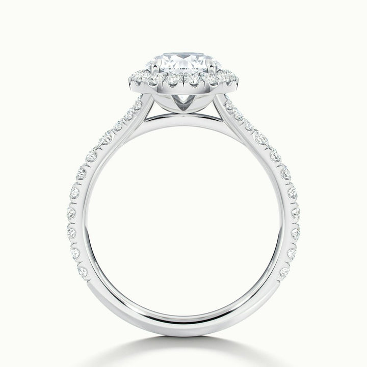 1.0CT Round Cut Diamond Split Shank Moissanite Engagement Ring