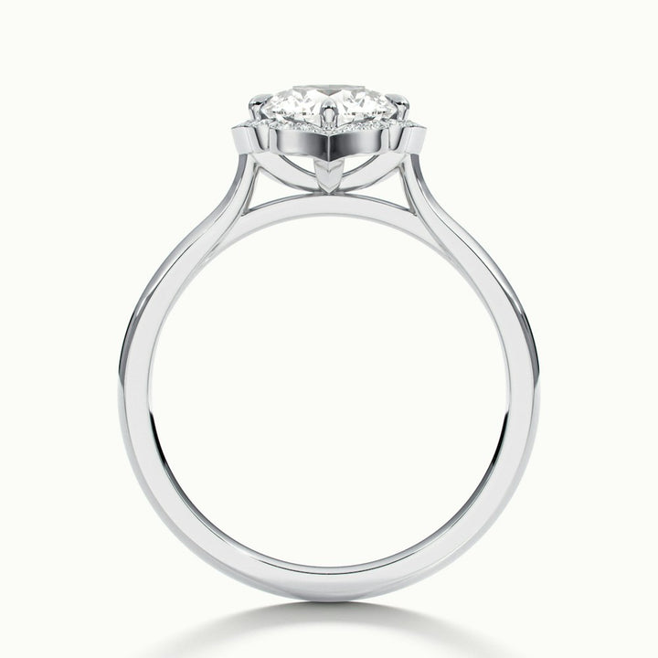 1.50CT Round Cut Moissanite Unique Halo Diamond Engagement Ring