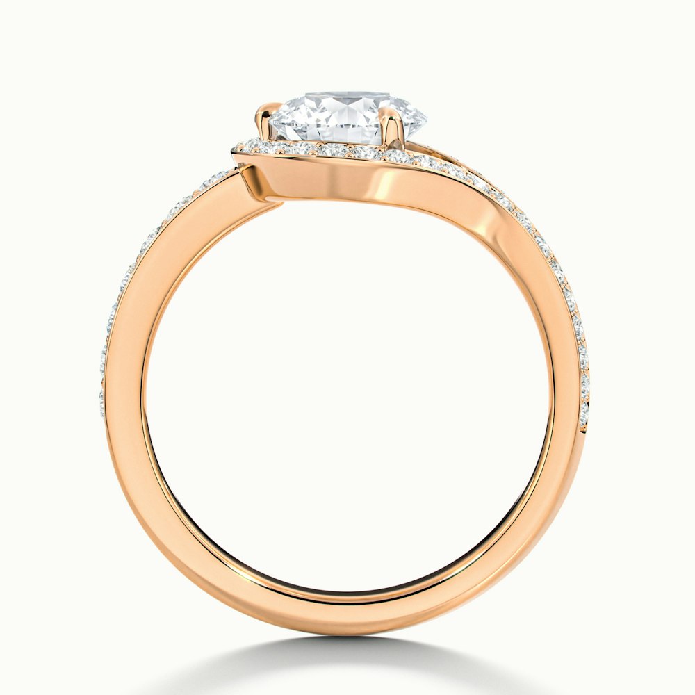 1.50CT Round Cut Moissanite Unique Halo Diamond Engagement Ring