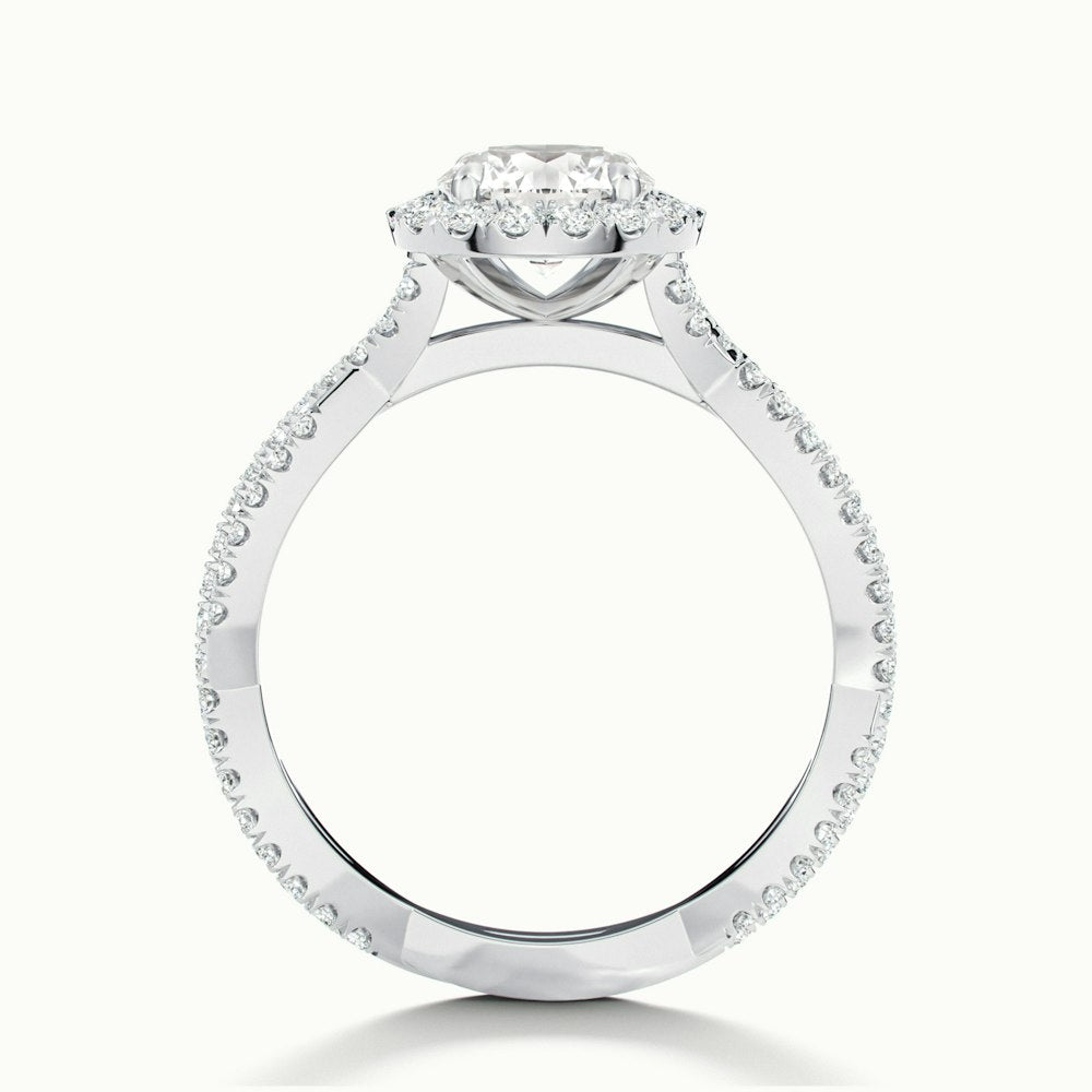 2.0CT Round Cut Diamond Infinity Shank Moissanite Engagement Ring